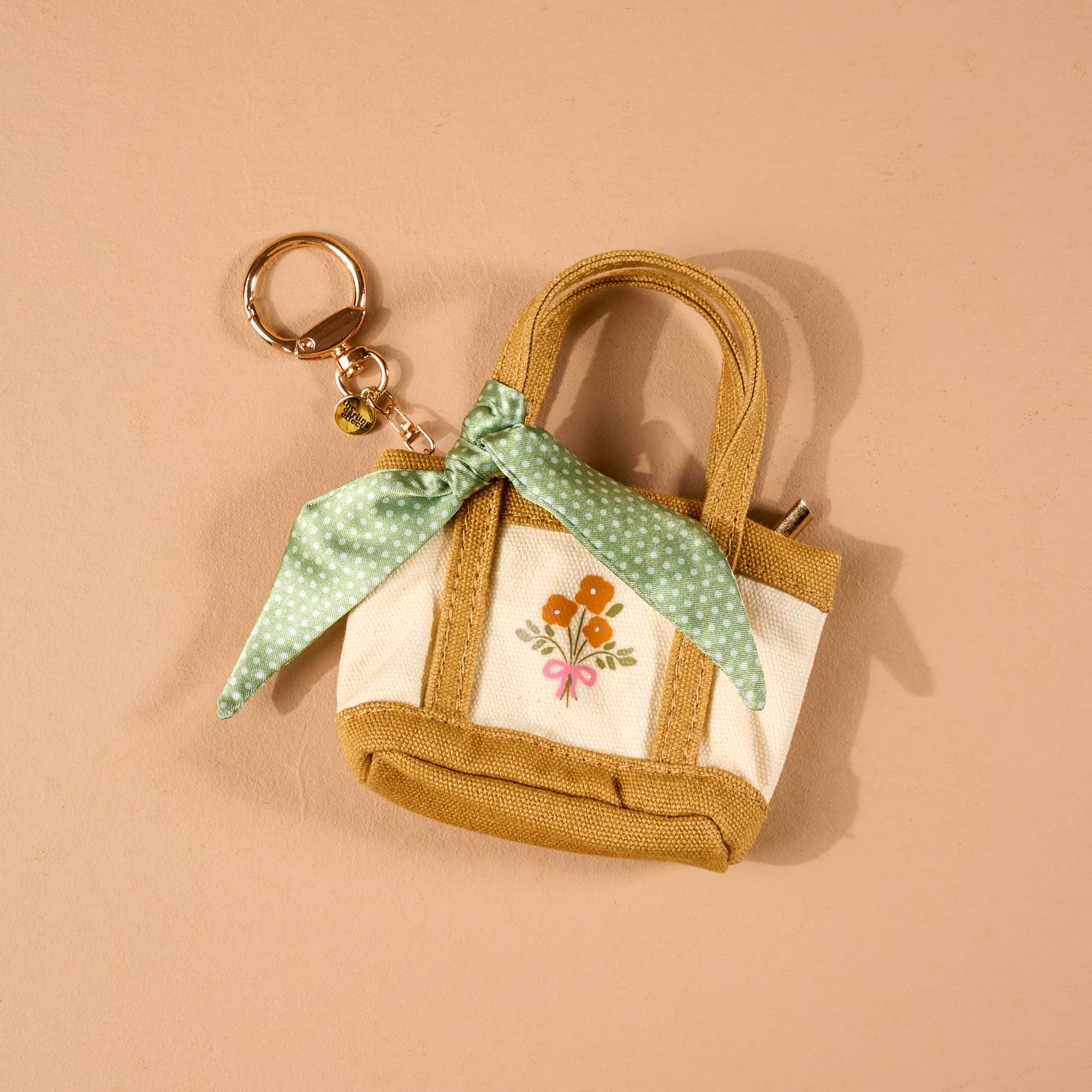 Tiny Tote Bag Charm: Honey Blossom