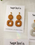 Harper Clay Earrings | Linen