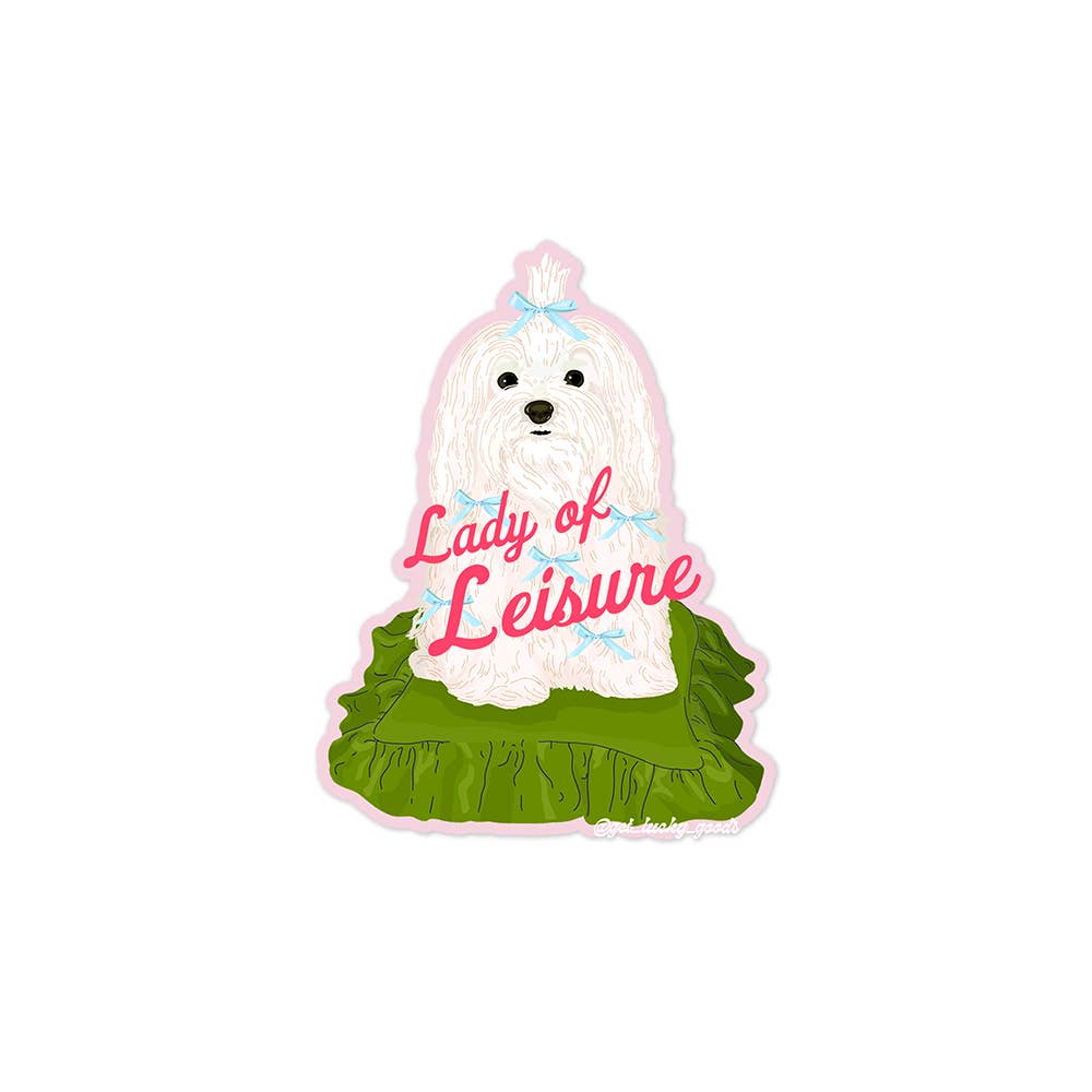 Lady Of Leisure Matte Vinyl Sticker