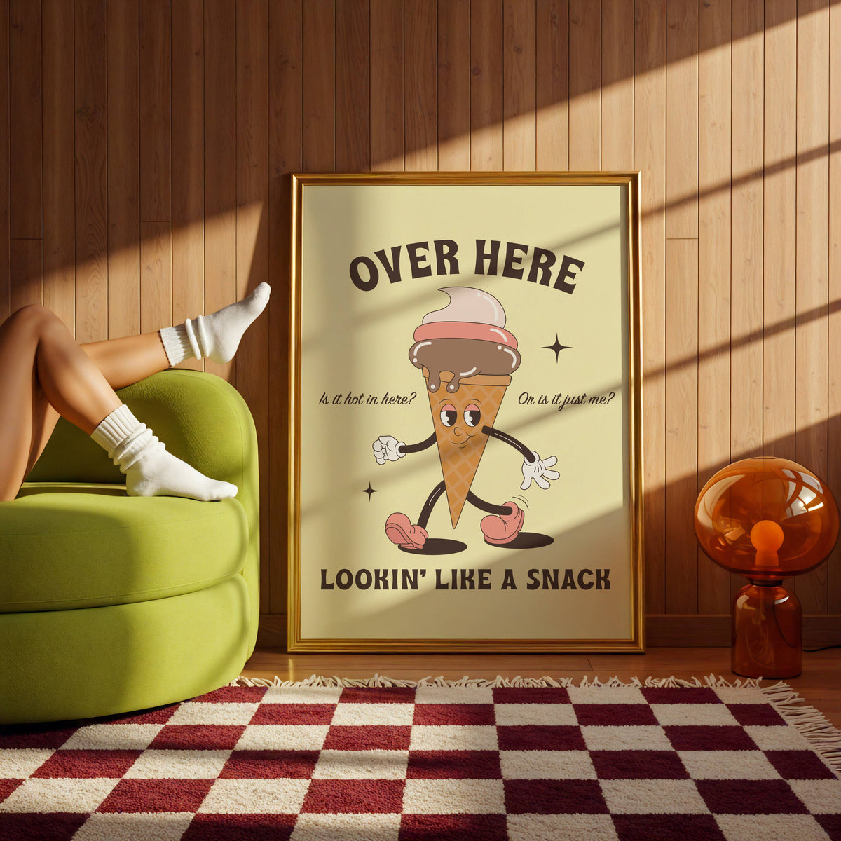 Lookin' Like a Snack Retro Art Print
