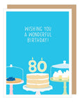 Number 80 Eightieth Birthday | Greeting Card