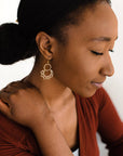 Brass Sunflower Earrings
