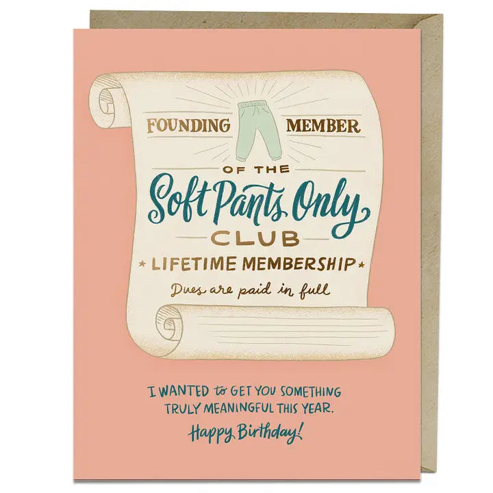 Soft Pants Club | Greeting Card