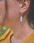 Elliptical Pendant Earring: Orange