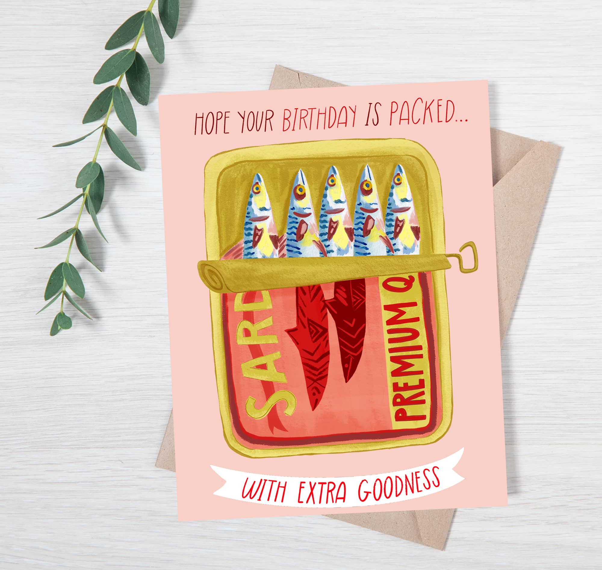 Packed Sardine Tin | Greeting Card