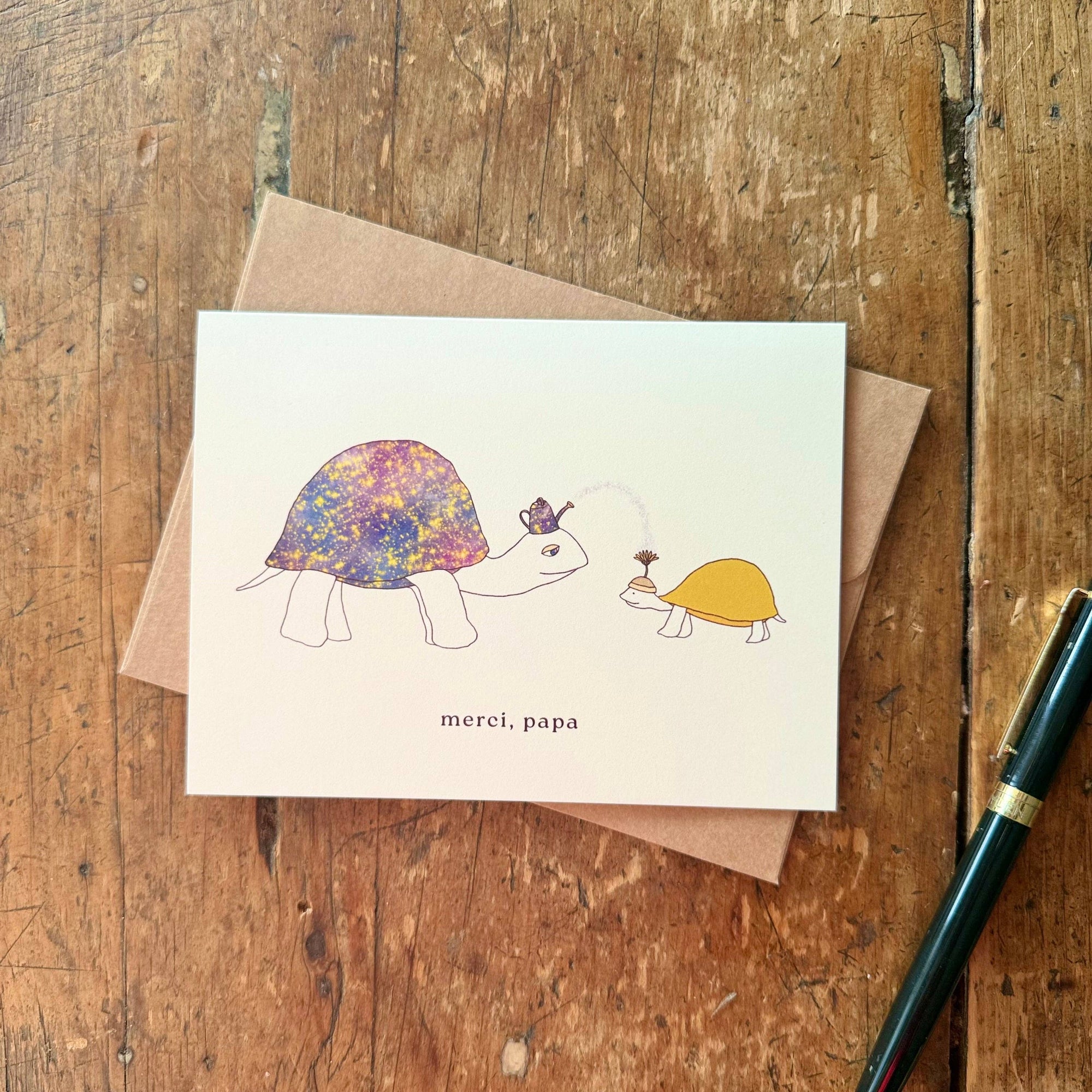 Turtle Dad Greeting Card