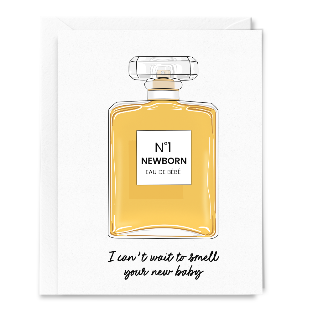 Eau De Bébé, Newborn Baby Smell, Congratulations Baby Card