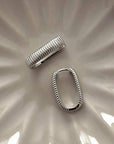 Small Ray Ribbed 2.0 Earrings - Silver