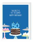 Number 50 Fiftieth Birthday | Greeting Card