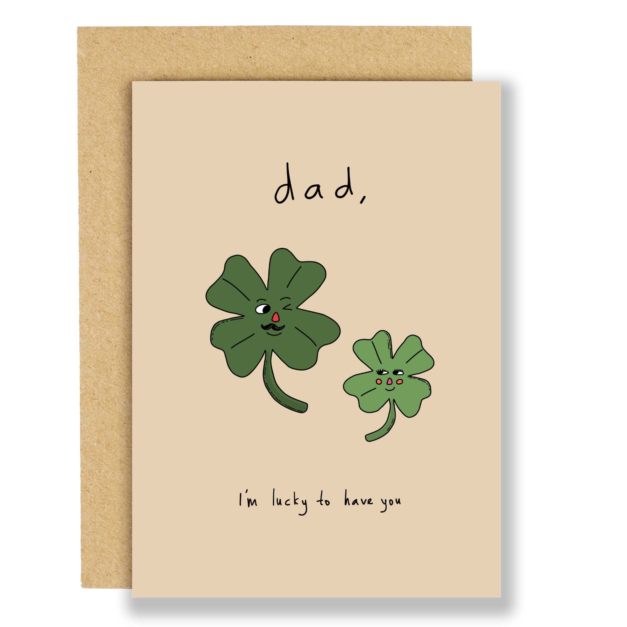 Lucky Clover Dad | Greeting Card