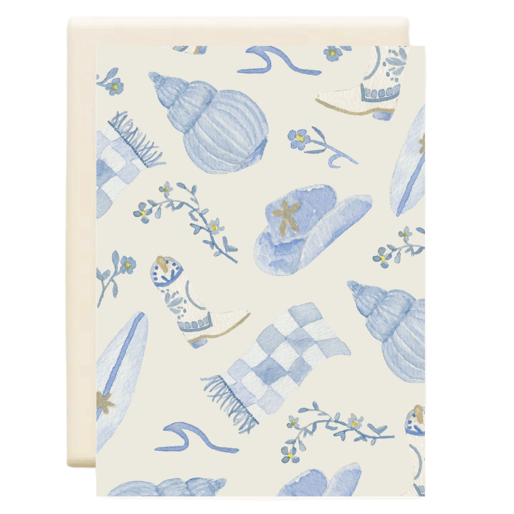 Coastal Cowgirl Pattern | Everyday Greeting Card