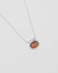 Imogen Necklace in Sunstone and Sterling Silver