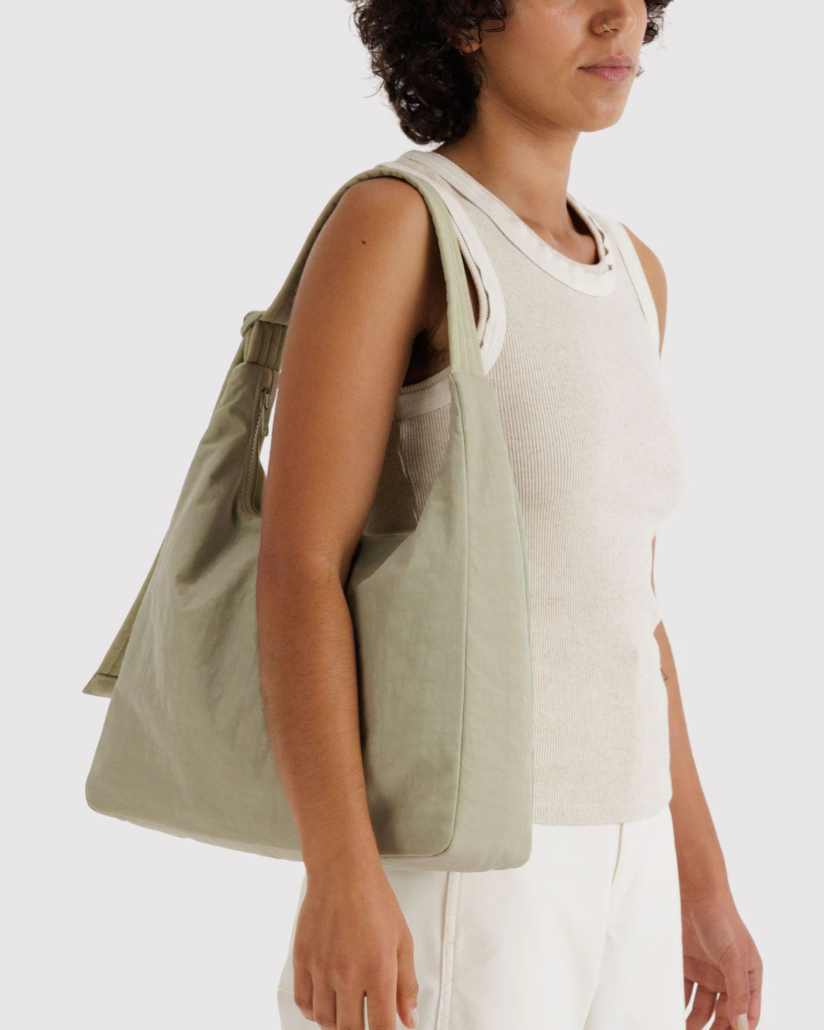 Nylon Shoulder Bag | Celadon
