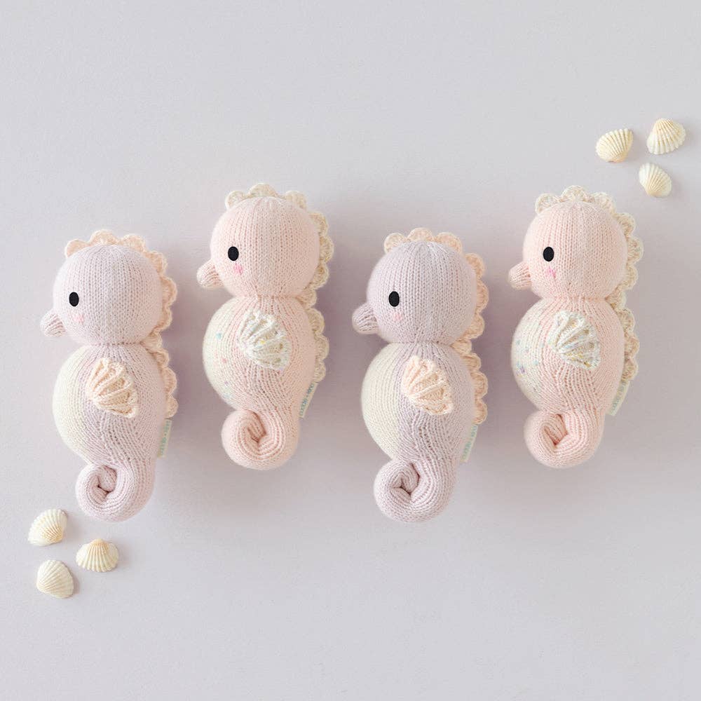 Baby Seahorse (lilac) | Hand-Knit Doll