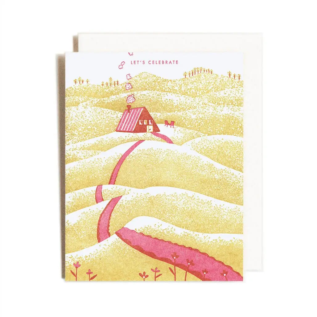 Let&#39;s Celebrate Cabin - Greeting Card