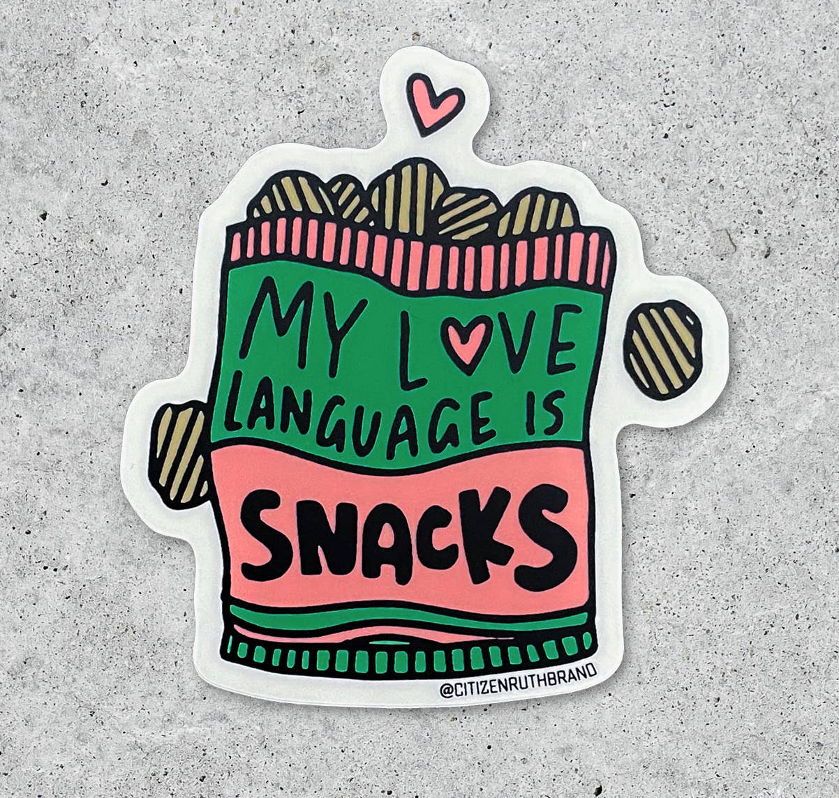 My love language is Snacks Sticker