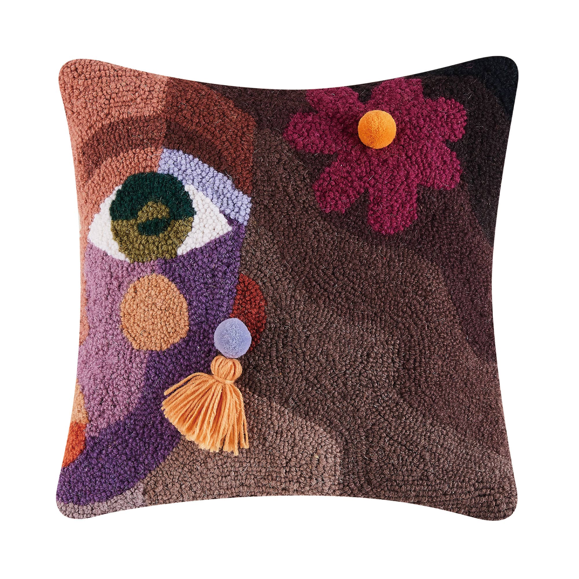 Ella Flower Pom Poms &amp; Tassel Pillow