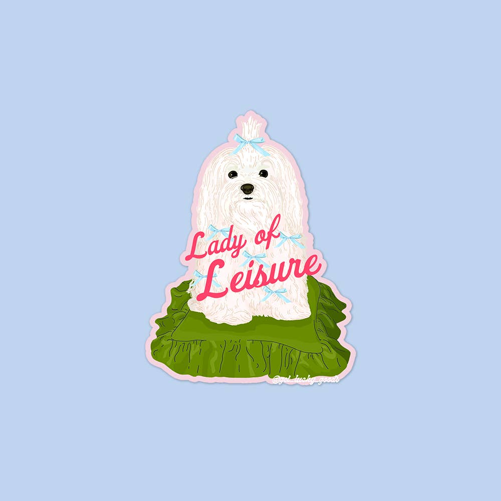 Lady Of Leisure Matte Vinyl Sticker
