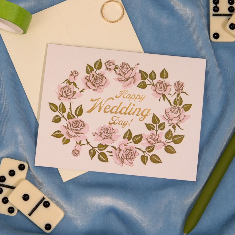 Happy Wedding Day Florals | Greeting Card