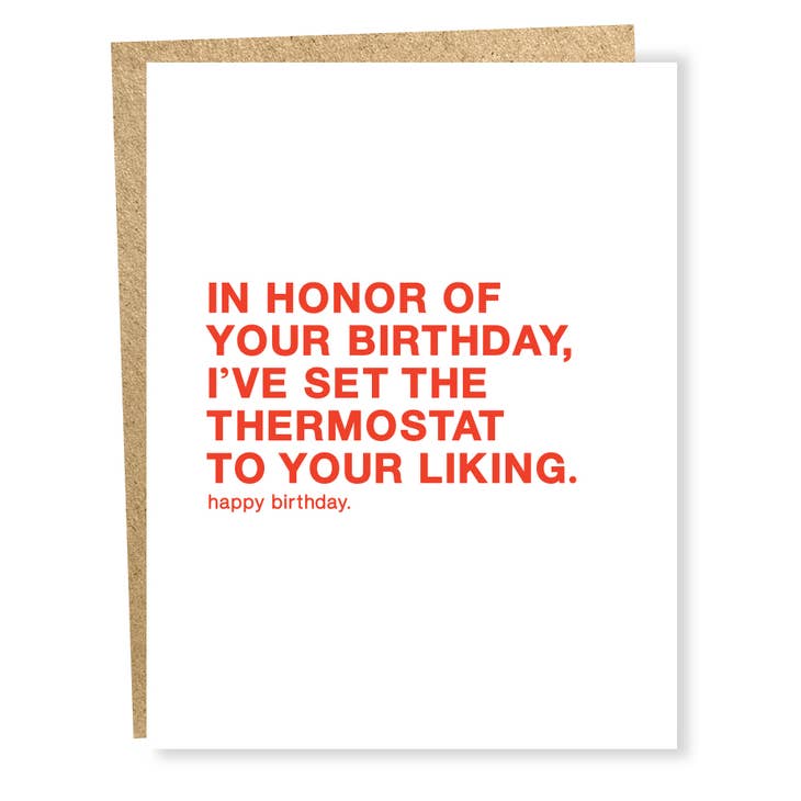 Thermostat Bday - Greeting Card