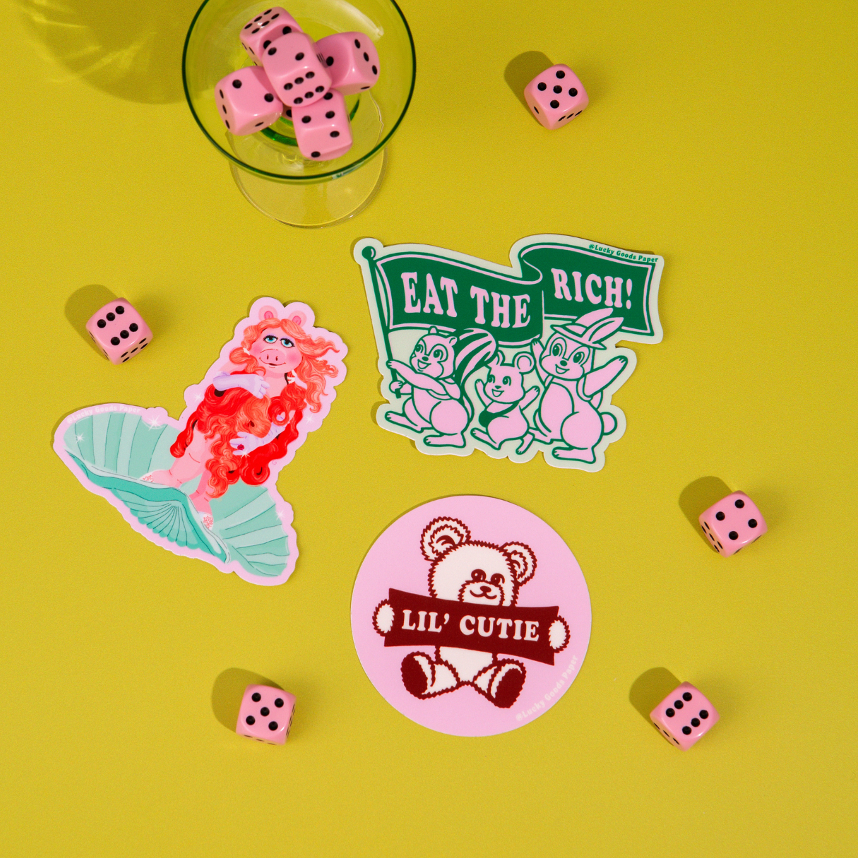 Piggy Goddess Matte Vinyl Sticker