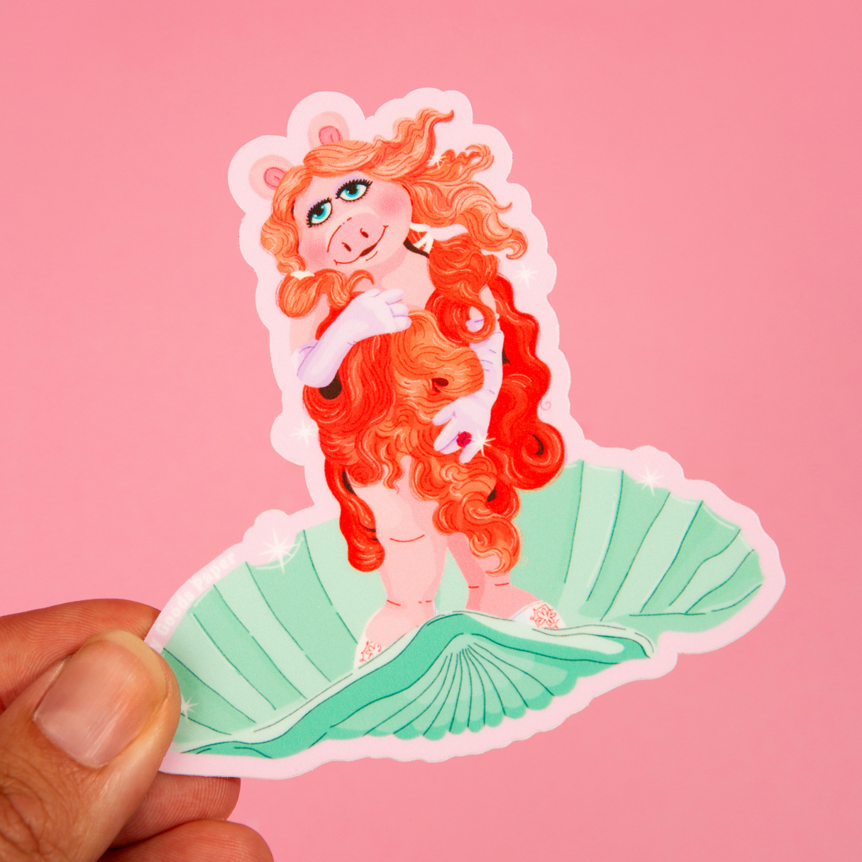 Piggy Goddess Matte Vinyl Sticker