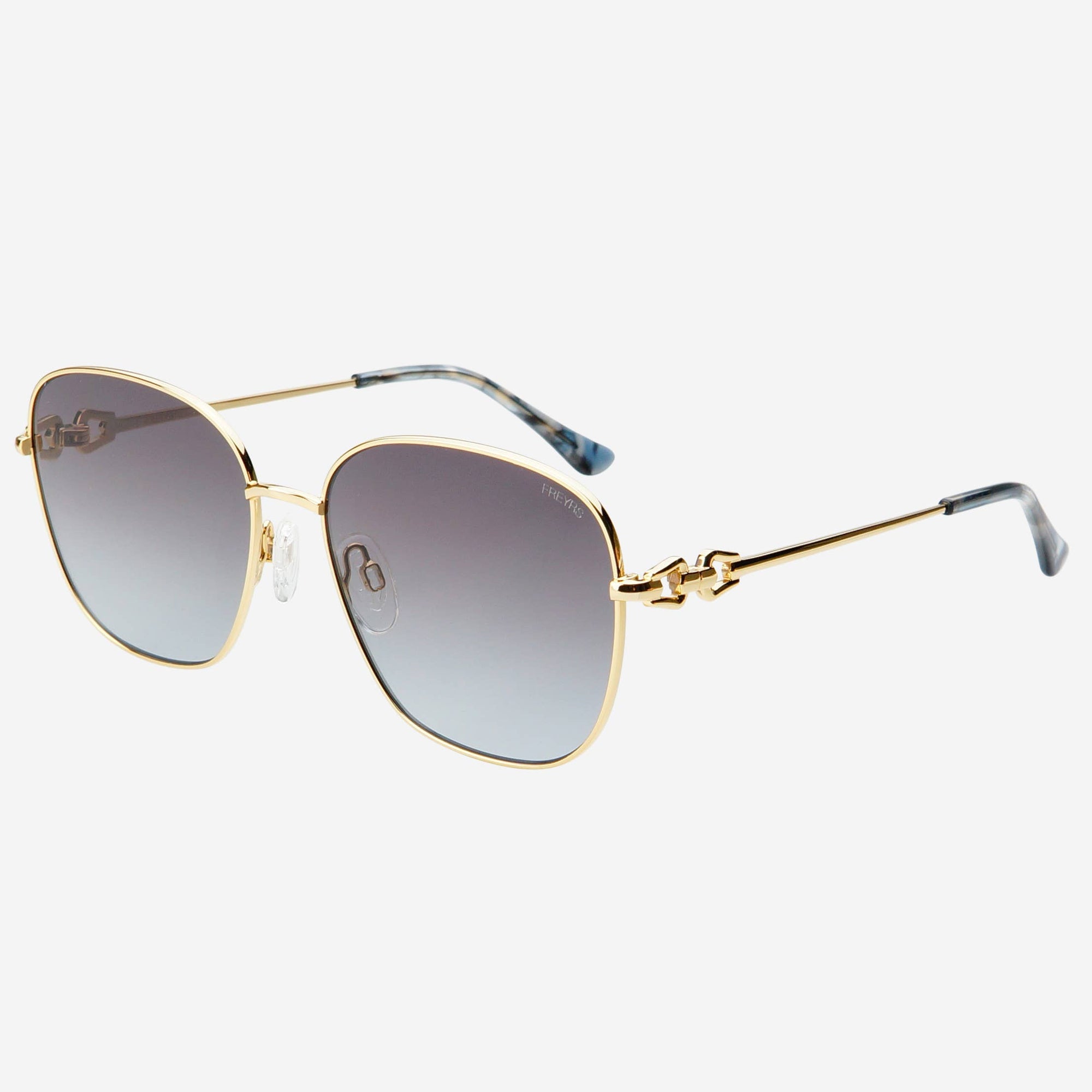 Lea Sunnies: Gold/Gradient Gray