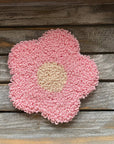 Daisy Mug Rug | Pink