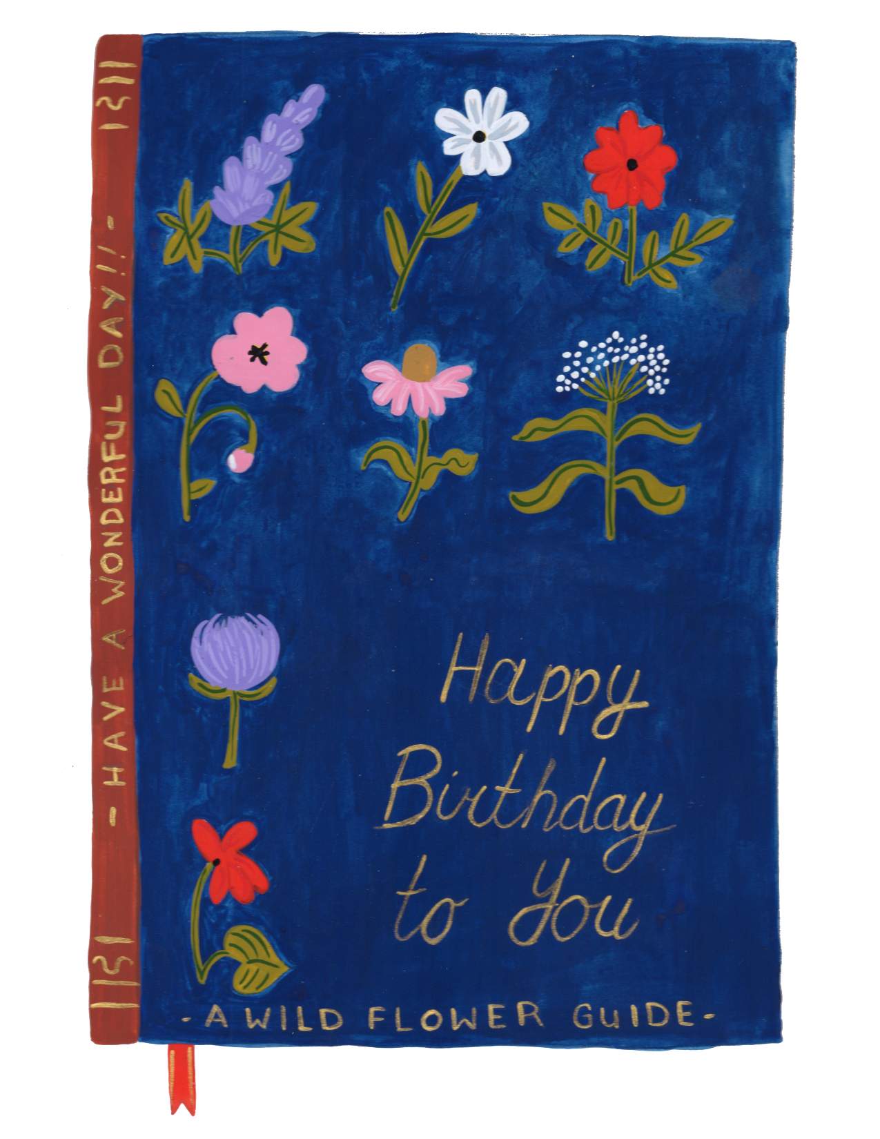 Book Card Flowers | Birthday Greeting Card