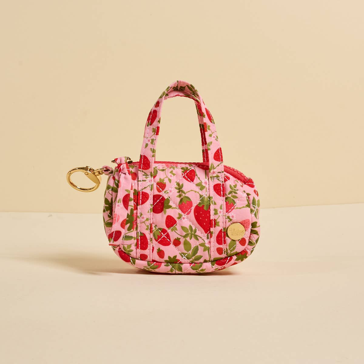 Itty Bitty Duffle Bag Charm: Strawberry Fields