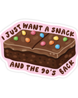 Retro Cosmic Brownie Vinyl Sticker