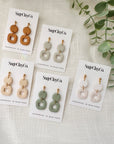 Harper Clay Earrings | Linen