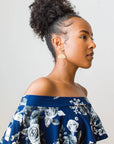 Brass Half Moon Circle Earrings