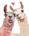 Two Weirdo Llamas Couple - Funny Wedding Anniversary Card