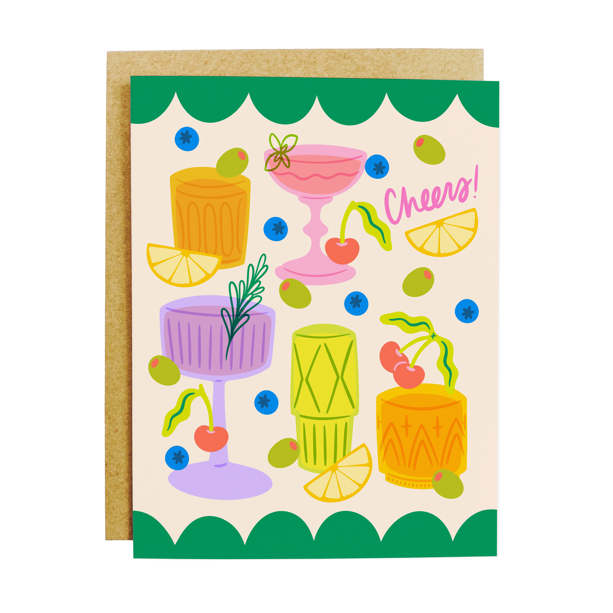 Vintage Cocktails Cheers Card