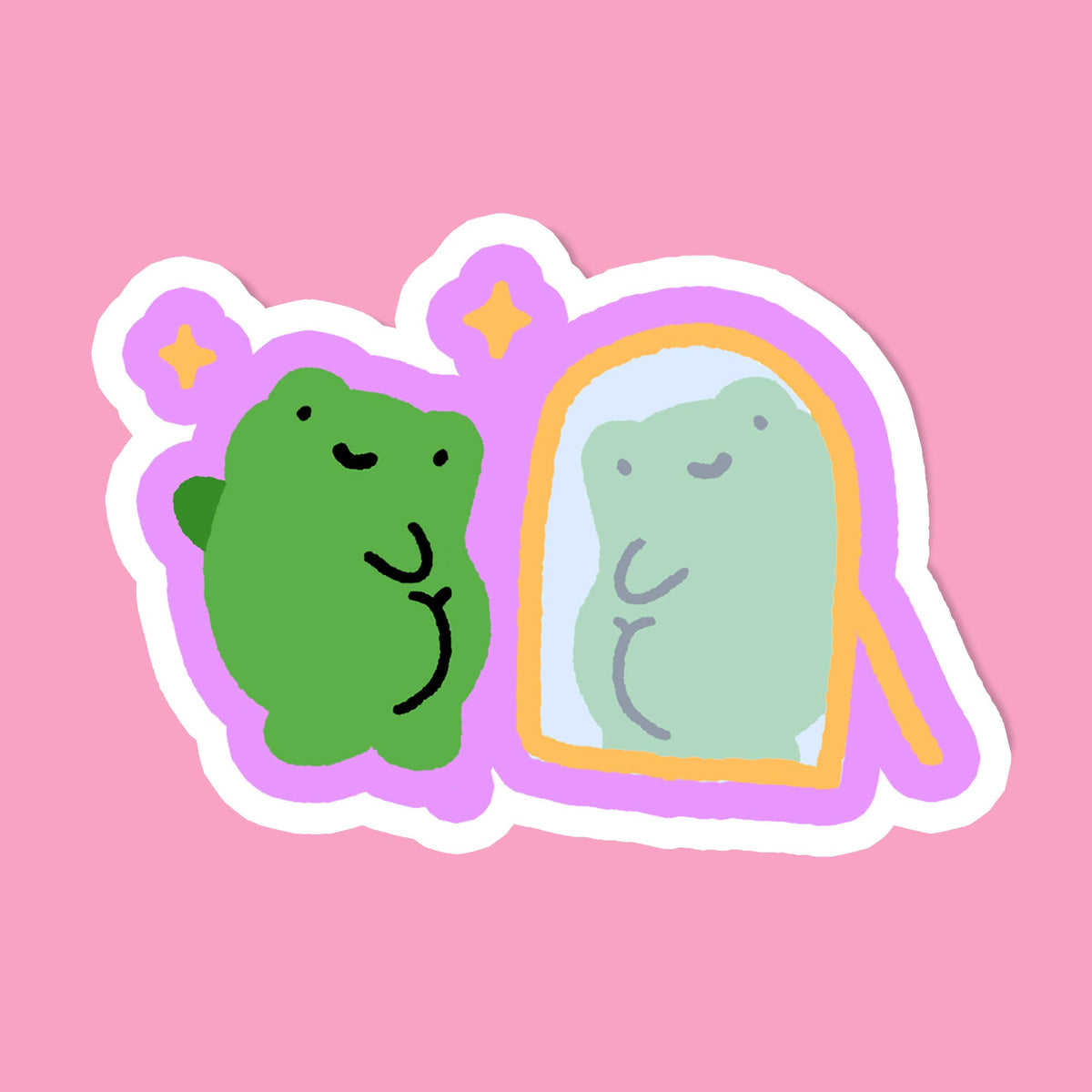 Cute Self Love Frog Sticker