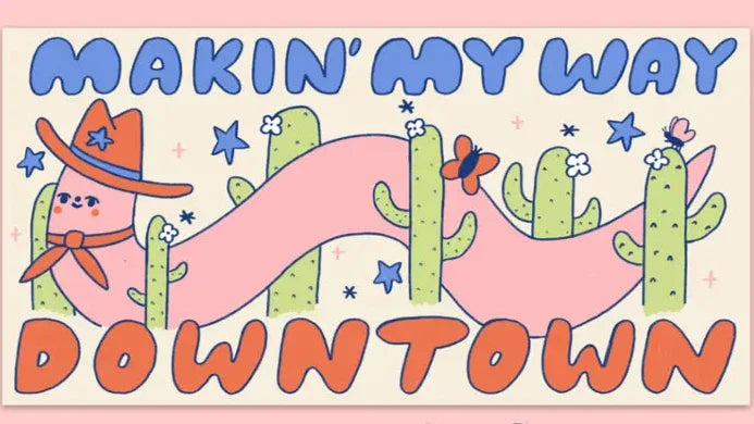 Making My Way Downtown Worm | Bumper Magnet