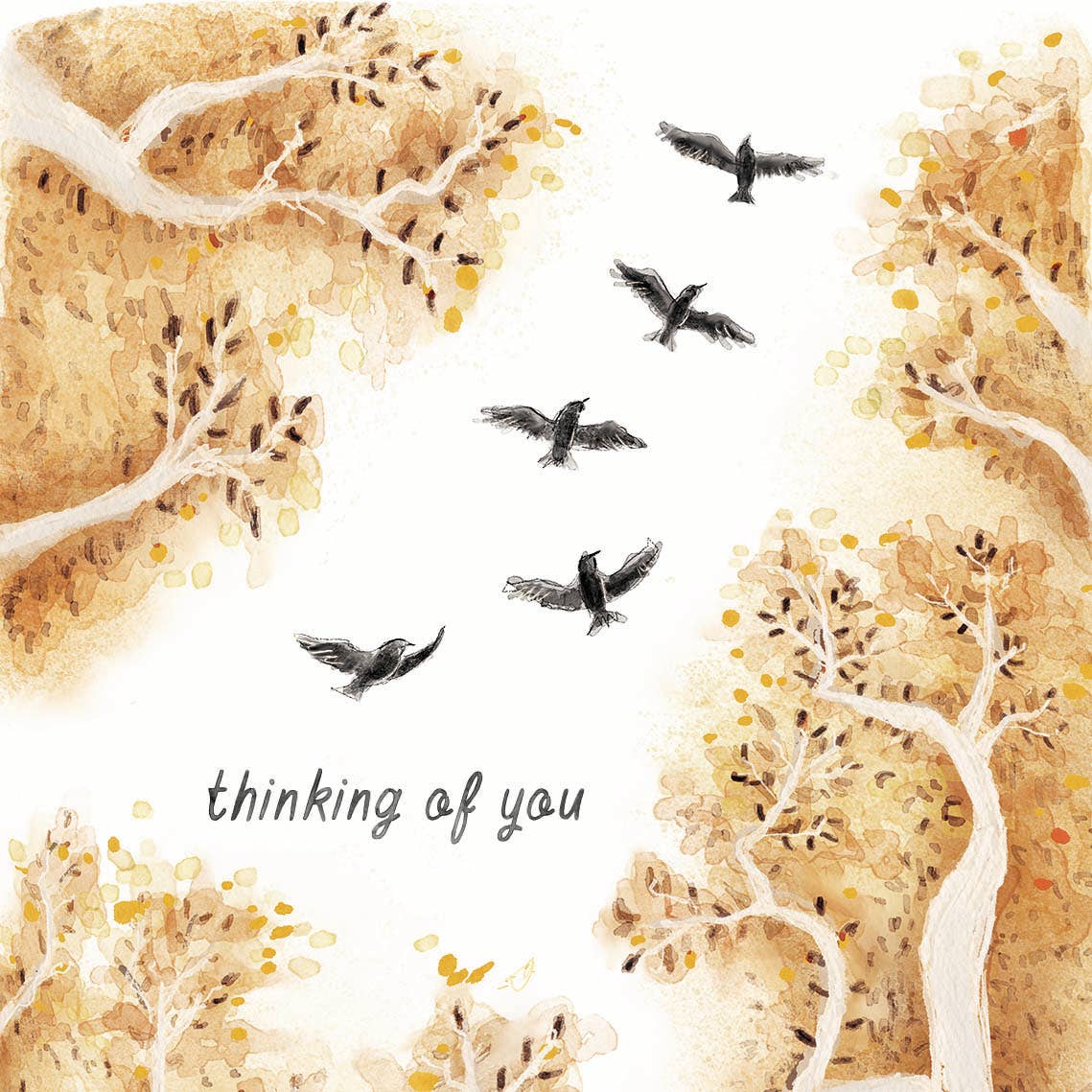 Birds And Tree - Sympathy Card