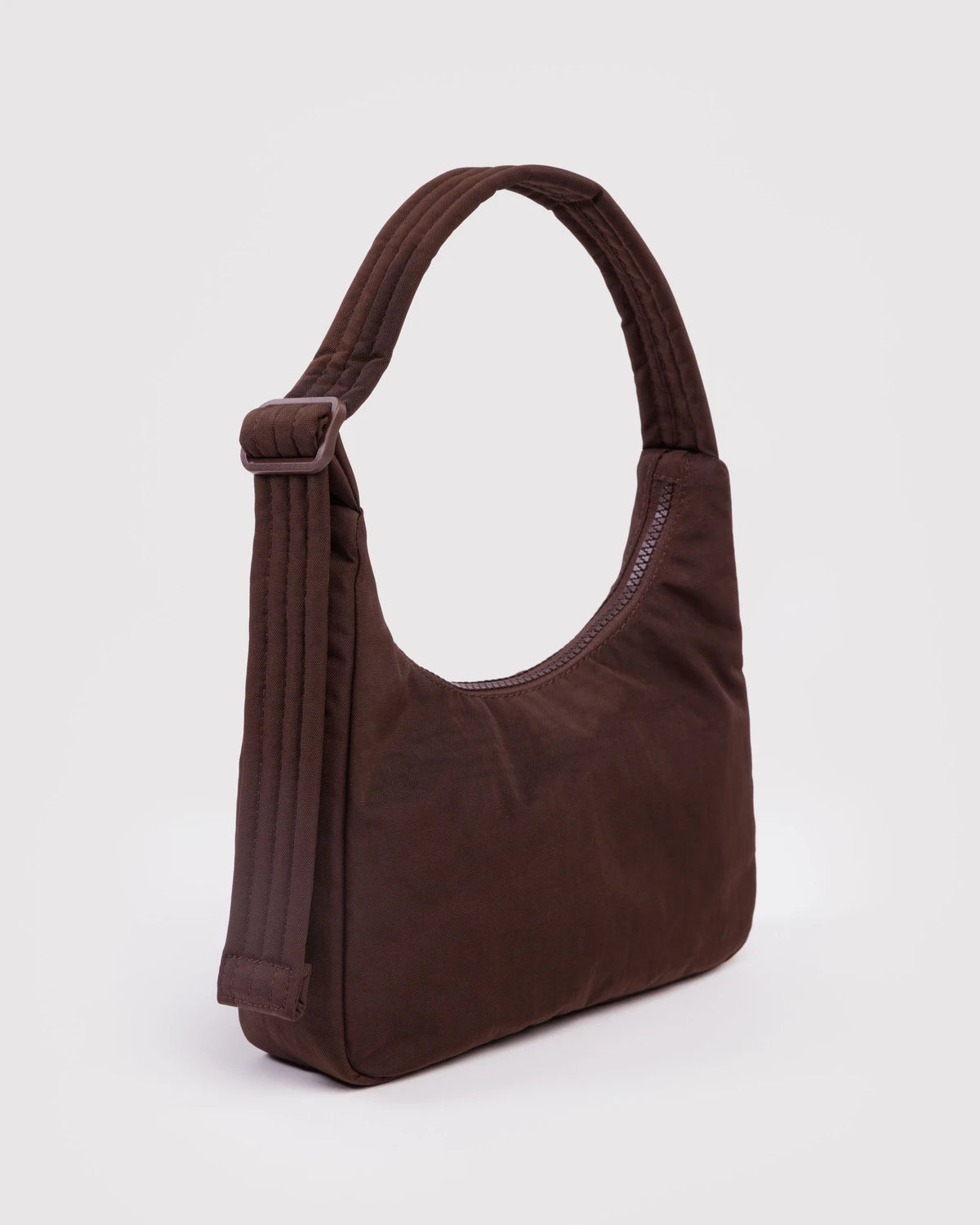 Mini Nylon Shoulder Bag: Coffee