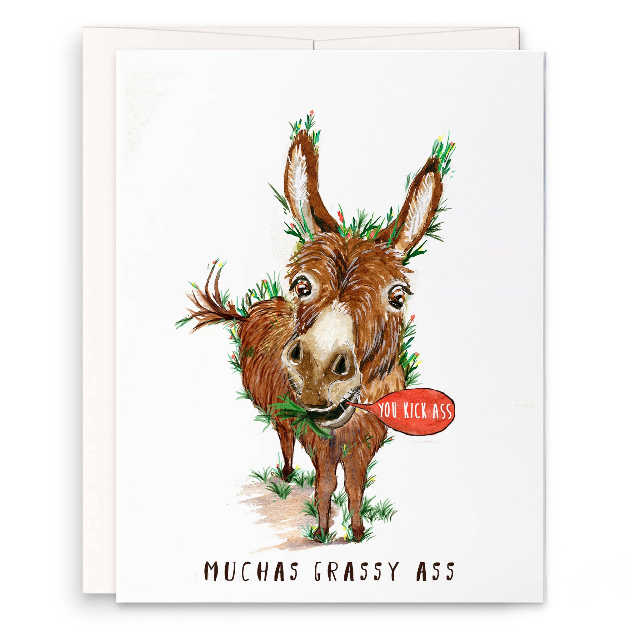 Grassy Ass Thanks - Funny Thank You Card
