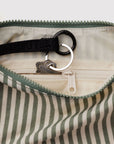 Small Nylon Crescent Bag - Sage Stripe