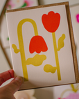 Retro Tulips | Greeting Card