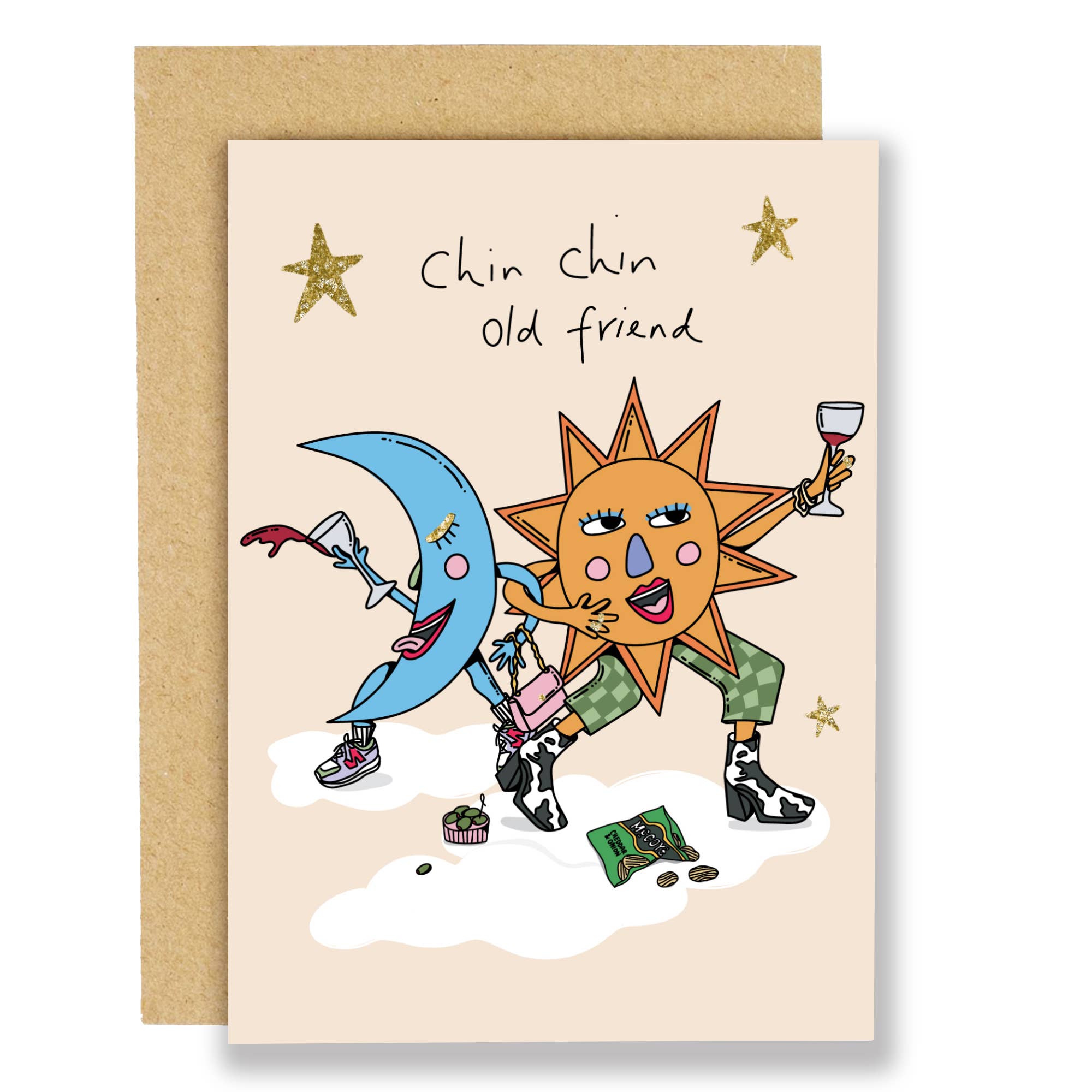 Chin Chin Sun and Moon | Greeting Card