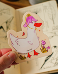 Flower Duck Sticker