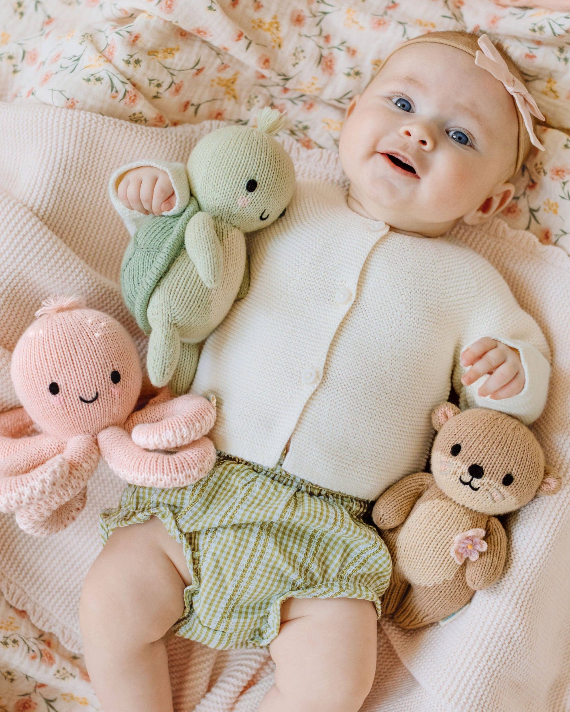 Baby Sea Turtle (kelp green) | Hand-Knit Doll