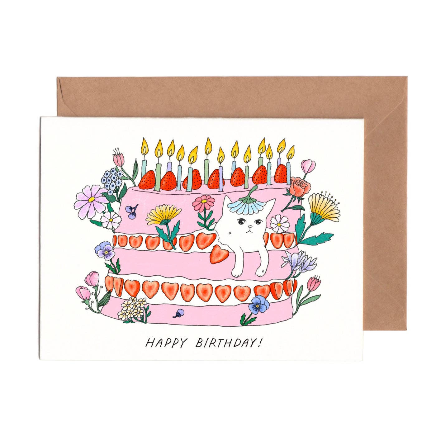 Cat Cake - Birthday Card