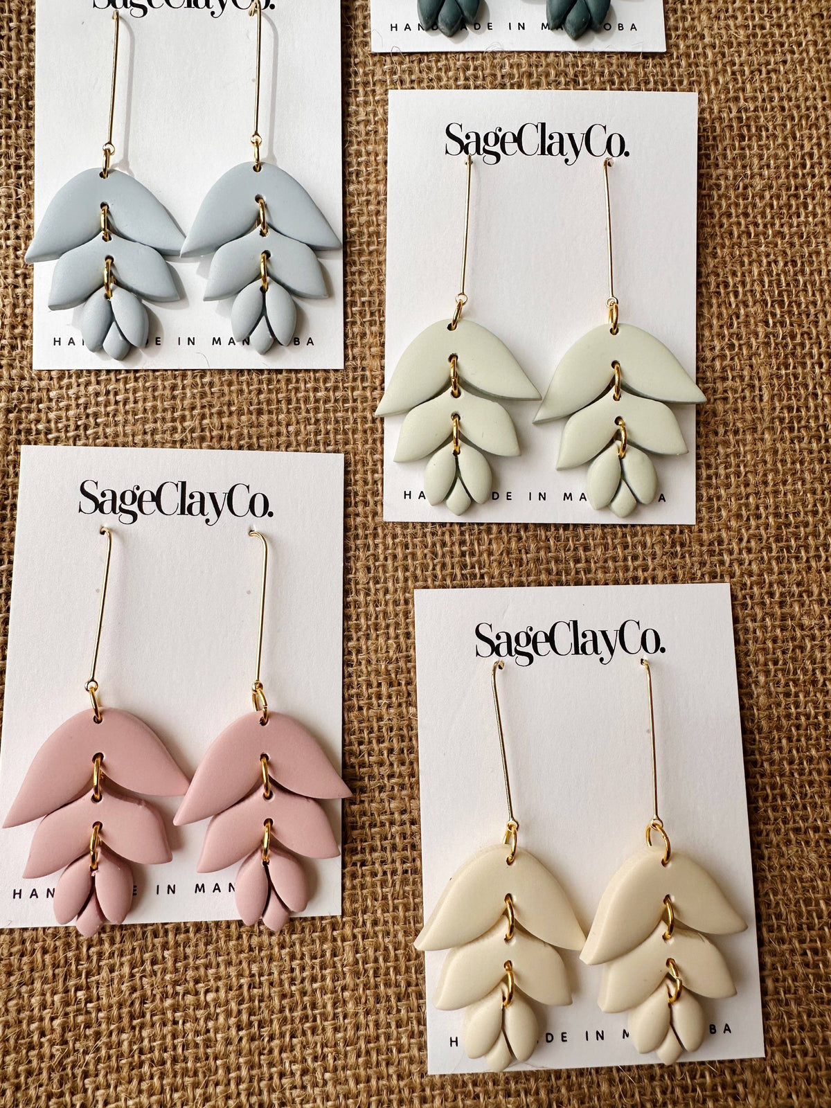 Irene Clay Earrings | Sage
