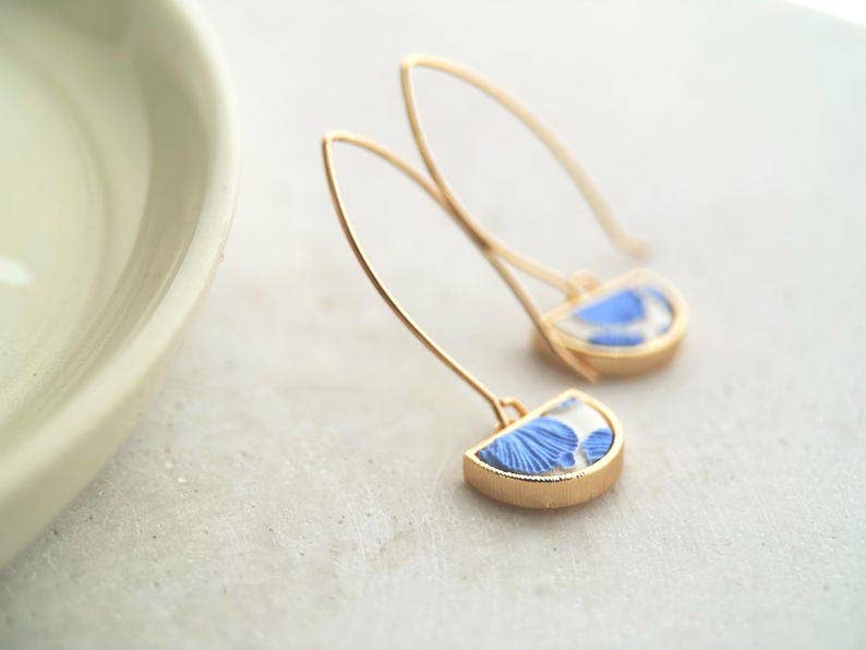 Semi-Circle Pendant Earrings