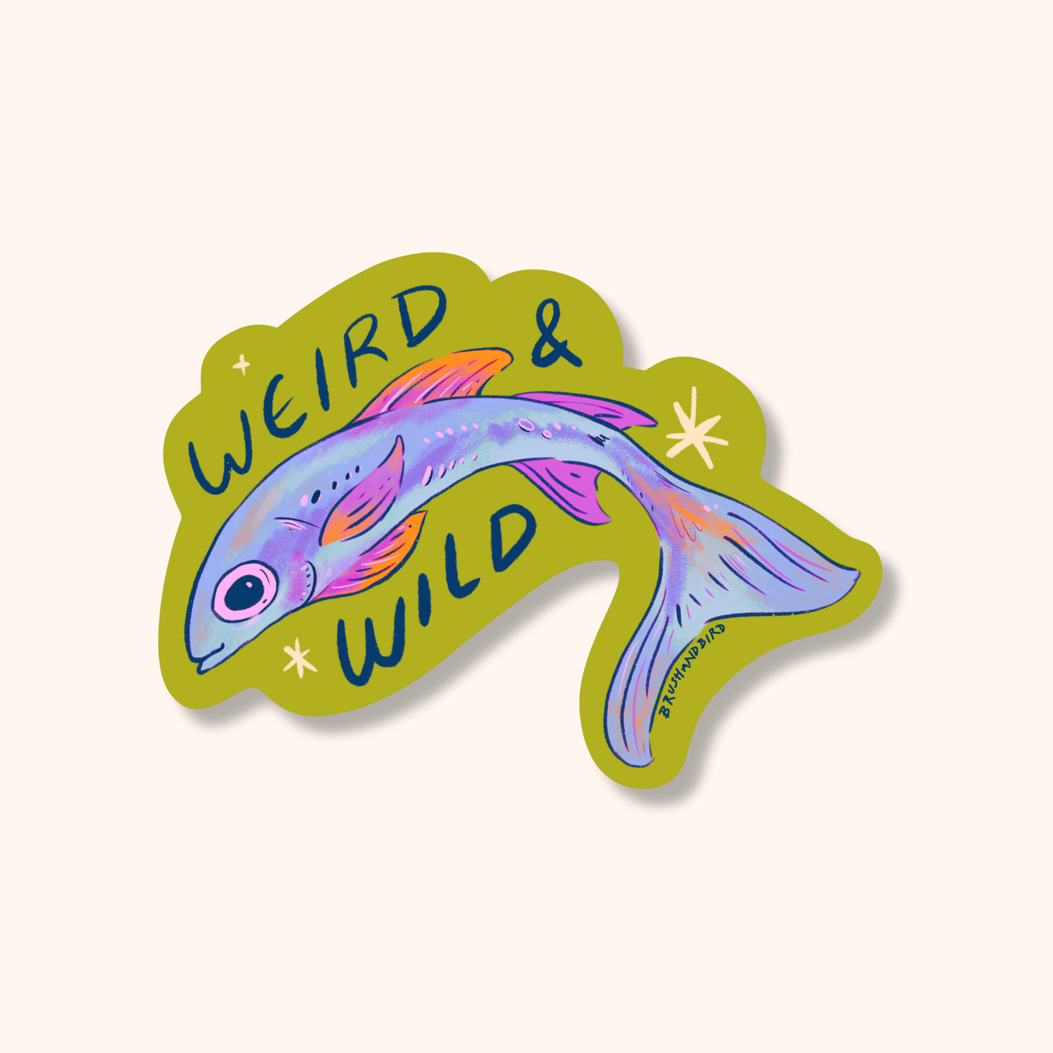 Green Fish Sticker