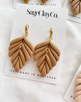 Gianna Clay Earrings | Warm Beige